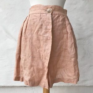 Shamask Couture Natural Linen Blush Skirt